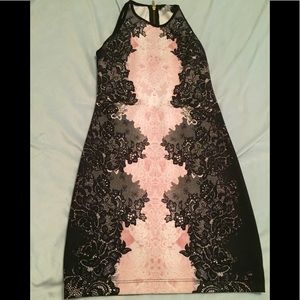 Black and pink dress